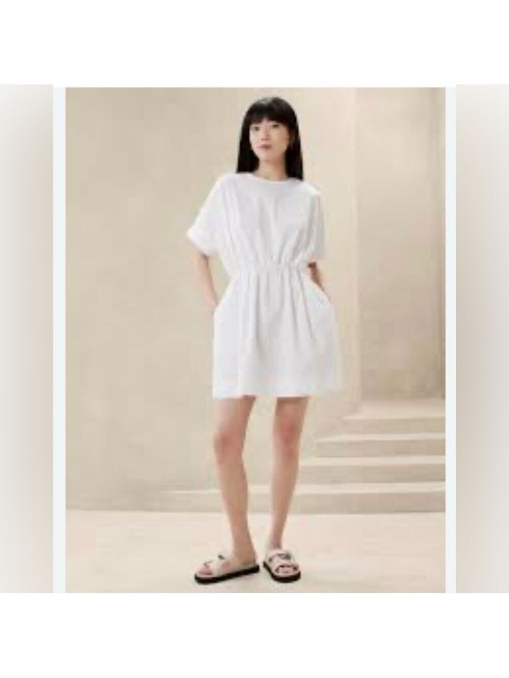 Banana Republic Poplin Short Sleeve Mini Dress